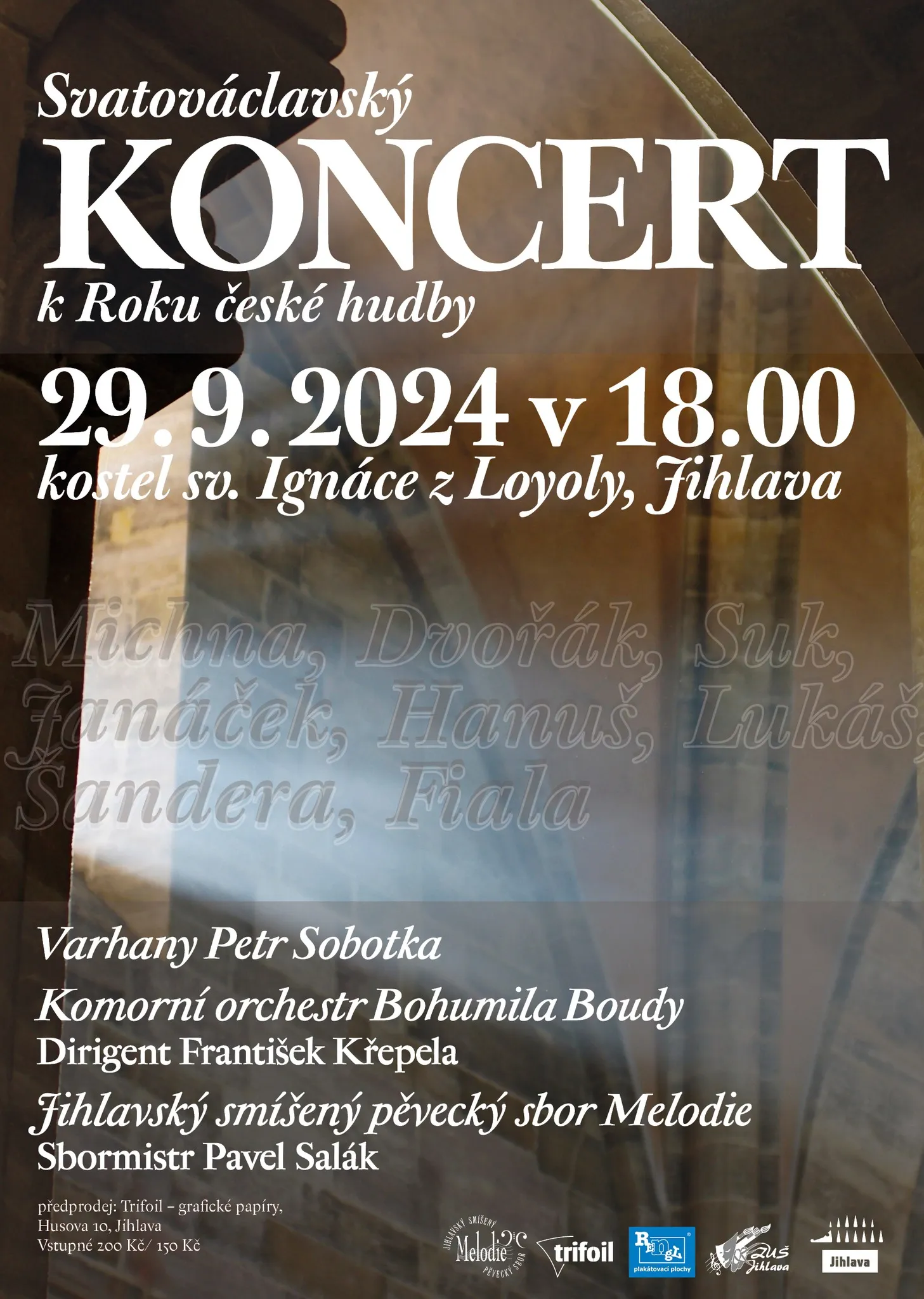 Svatováclavský koncert Rok hudby 2024 plakát